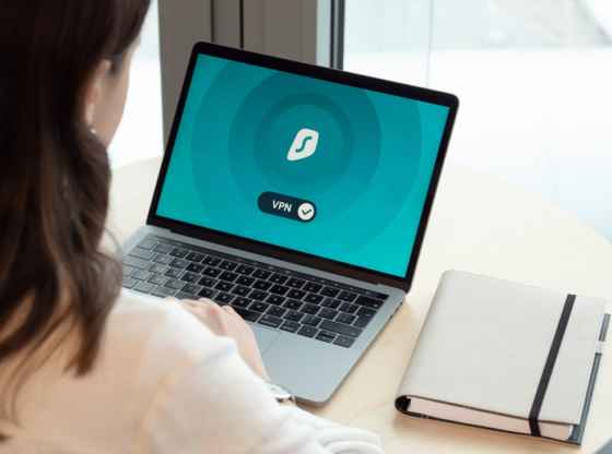 girl looking at the laptop